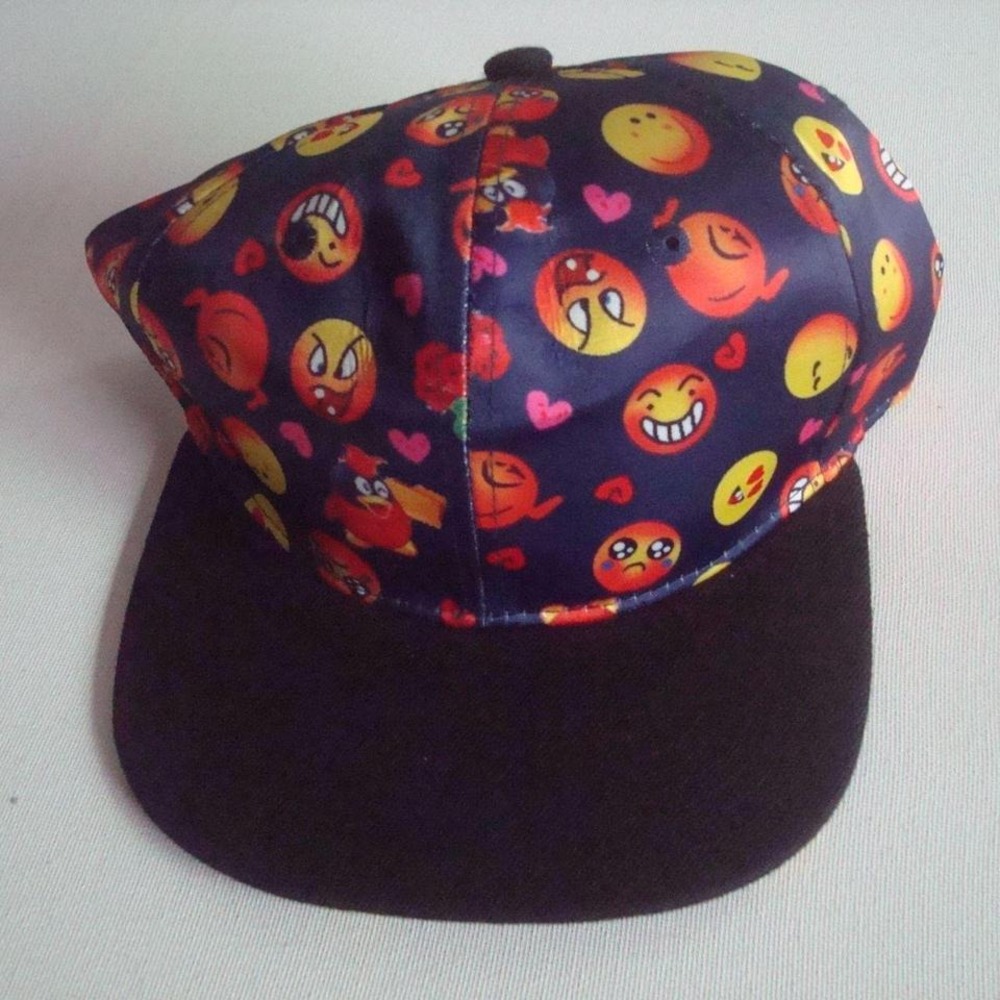 EMOJI‎ ANGRY MAD SNAPBACK VINTAGE HAT CAP OOS Y2K M6